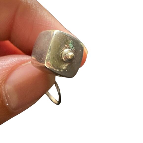 925 silver box dangle earrings - Picture 2 of 4